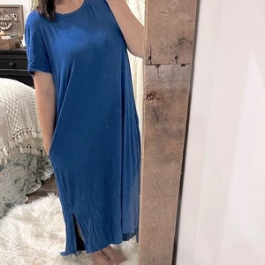 Cato Azul Informal Mujer Tejido Camiseta Maxi Vestido con Bolsillos Talla 18/20W - Imagen 1 de 4