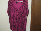 Rock & Republic XL fuchsia pink/black pattern ladies single knit top NWT's