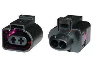 VW N75 2-Pin D Connector Electrical Plug Jetta Golf Beetle Passat 1J0973722 - Foto 1 di 1