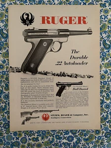 Pubblicità Vintage 1966 Ruger .22 Autoloader Stampa Mark I Bull Barrel Solo Pubblicità - Foto 1 di 7