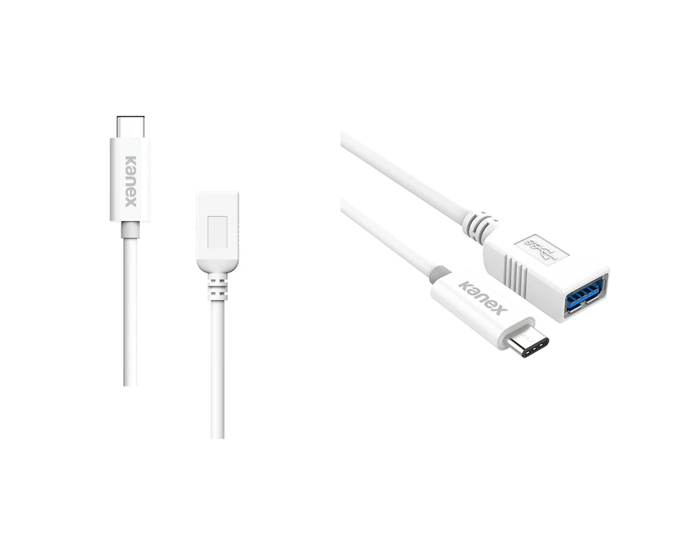 KANEX USB-C to USB Adapter Cable White 20cm 7 In Connection Cable Female USB 2.0 - Image 1 of 1