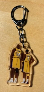 NBA LA Lakers Shaquille O'Neal Kobe Bryant Acrylic Keychain Basketball Mamba Duo - Picture 1 of 3