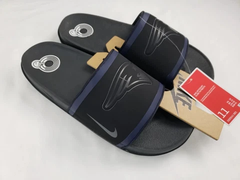 Nike NFL Patriots Team Off-Court Slide Sandals Men's Shoe Size 11 Black Navy NEW Cover