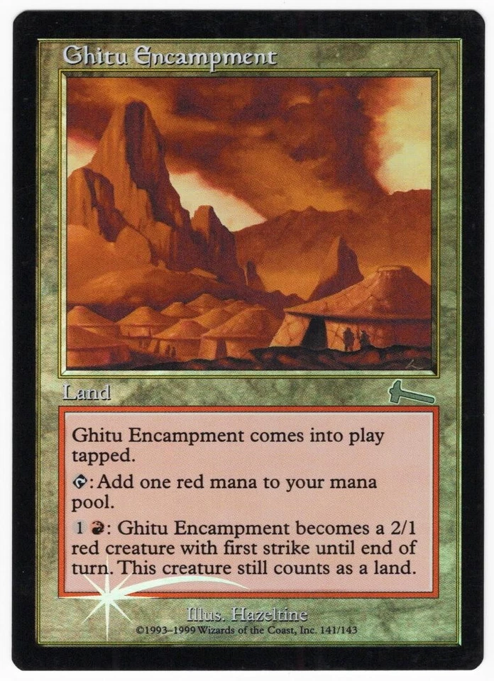 Ghitu Encampment FOIL 1999 Urza's Legacy Colorless Uncommon Land MTG SP - NM AZ3 - Image 1 of 1