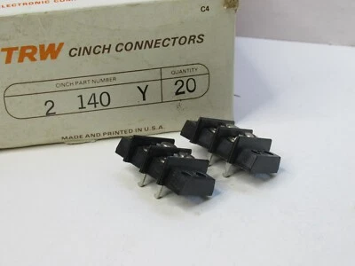 (NEW - Lot of 2) TRW 2 140 Y 2140Y Cinch Barrier Terminal Block - Image 1 of 4