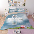3D Swan Pond 864 Bed Pillowcases Quilt Duvet Cover Set Single Queen Au Carly