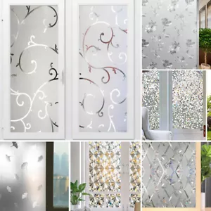 Frosted Privacy Window Film Glass Removable Self-Adhesive Film Sticker Home - Picture 1 of 32
