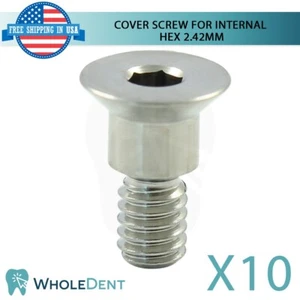 Tornillo cubierta de fijación de titanio X10 para conexión de plataforma regular hexagonal Int 2,42 mm - Imagen 1 de 4