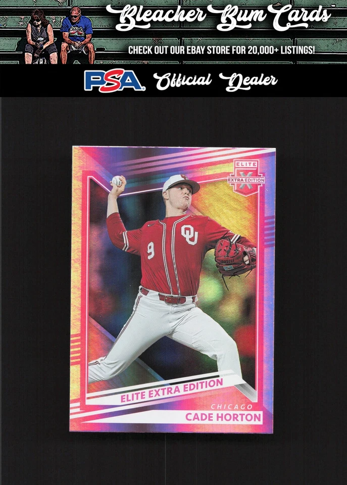 2022 Panini Elite Extra Edition 7 Cade Horton Pink - Image 1 of 2