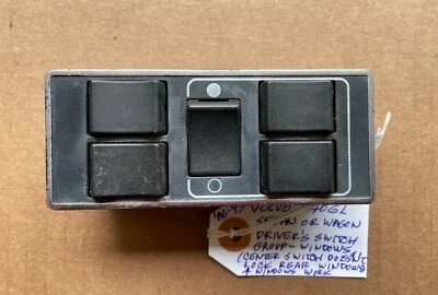 Grupo de interruptores de conductor Volvo 240 ~ Windows OEM 03838640 (Imperfecto) Foto 1 de 4