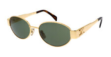 Celine Womens Sunglasses CL40235U Triomphe Gold Frame Green Lense With Case