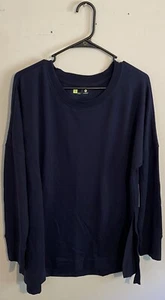 Xersion Lounge Large Womens Navy Blue Pullover - Picture 1 of 9