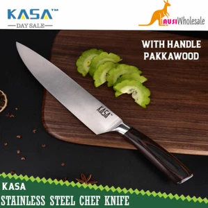 KASA 8'' Ergonomic Kitchen Chef Knife with Pakkawood Handle Stainless Steel - Picture 1 of 5