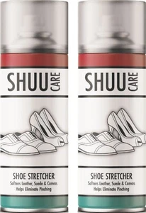 2 x 250ml SHUU CARE SHOE STRETCH LEATHER SOFTENER STRETCHER SHOE CARE SPRAY - Picture 1 of 2