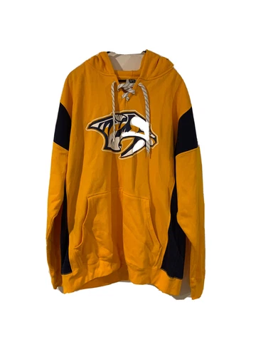 Nashville Predators Sweater Men's XL Yellow Hoodie Jersey Style NHL FLAWS Cover