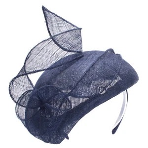 Teardrop Damen Sinamay Fascinator Hut Beret Casque Cocktail Braut T442 - Bild 1 von 29
