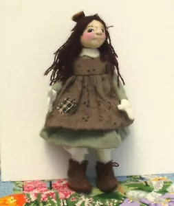 Sally Urchin cloth doll sewing pattern.  Makes 10" (27cm) Victorian-style doll. - Picture 1 of 7