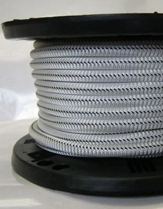 3/8″ 500 ft Bungee Shock Cord White With Black Tracer Marine Grade Heavy Duty - Picture 1 of 2