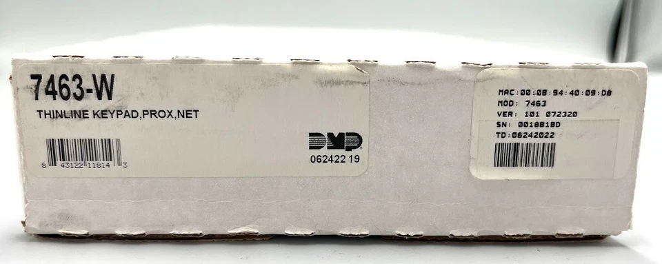 DMP 7463-W Thinline Network LCD Keypad with Built-In Proximity Card Reader