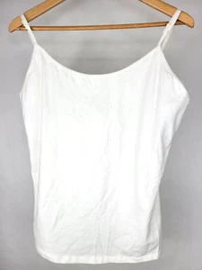 Route 66 XL Shelf Bra Tank White Adjustable Spaghetti Strap Undershirt - Picture 1 of 4