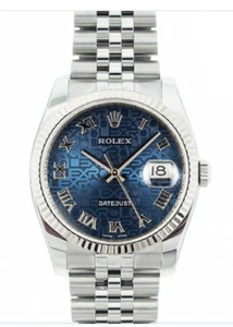 ROLEX Special Edition 36mm DateJust Model 16234 18K White Gold Fluted Bezel  - Picture 1 of 3