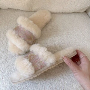 NWT EMU Australia 'Wrenlette' Paisley sheepskin slippers 6 - Picture 1 of 6