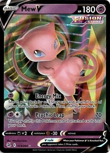 Pokémon TCG Mew V SWSH Fusion Strike 113/264 Ultra Rare Holo - Picture 1 of 2