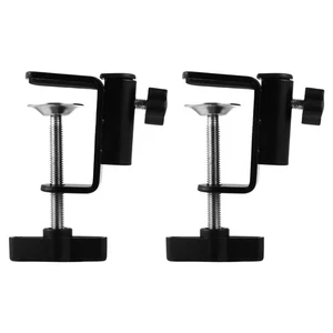 2pcs Microphone Bracket Base Base Microphone Table Fixed Clip - Picture 1 of 12