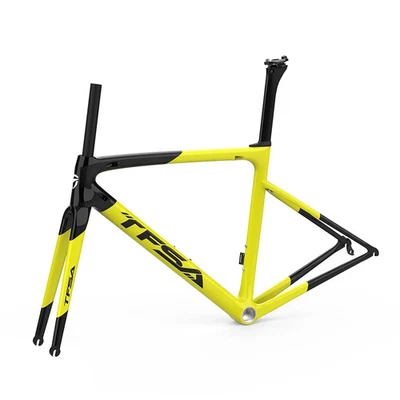 Juego de cuadro de bicicleta de carbono Juego de cuadro de ciclismo Freno de llanta de bicicleta Alta calidad 700C  Foto 1 de 4