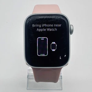 Nur GPS Apple Watch Series 9 41MM Silber Aluminium Hellrosa Sportarmband A2978 - Bild 1 von 5