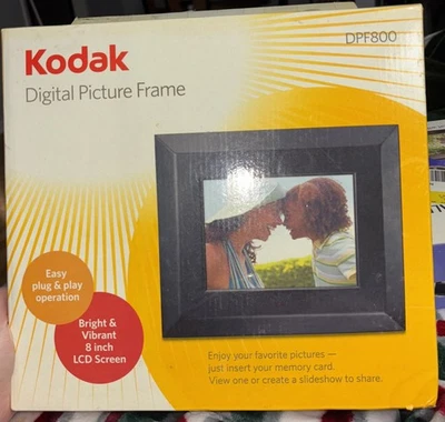 Kodak DPF800 8" Digital Picture Frame w/ speaker music - Image 1 of 4