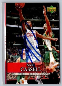 SAM CASSELL FIRMADO IP 2007-08 CUBIERTA SUPERIOR #35 PRIMERA EDICIÓN AUTOMÁTICO - Imagen 1 de 2