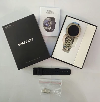 Smartwatch Zeus Fitness Tracker Sportuhr Edelstahlarmband Neuwertig - Bild 1 von 4