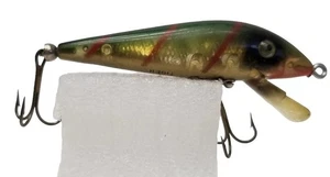 Original Heddon Tiger Lure Green Red Stripes 3.5 Inches 1960s Vintage  - Picture 1 of 7