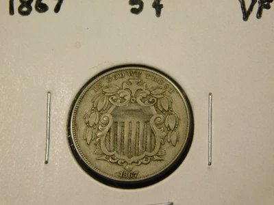 1867     Shield Nickel Item # 12659 - Image 1 of 2