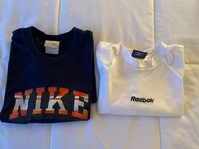 Boys (Lot of 2 )White Reebok & Blue Nike SZ XL (18-20) Muscle Shirts - Image 1 of 4