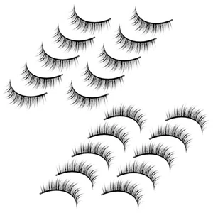 10 pares de pestañas de extensión de pestañas naturales de maquillaje pestañas pequeñas - Imagen 1 de 12