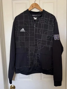 Chaqueta Washington Huskies Mujer XL Negra NCAA Adidas Cremallera Completa Playoff Verde Prima - Imagen 1 de 12