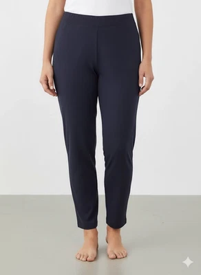 NWT Eileen Fisher Slim Ankle in Midnight Blue Washable Stretch Crepe Pants 3X - Image 1 of 4