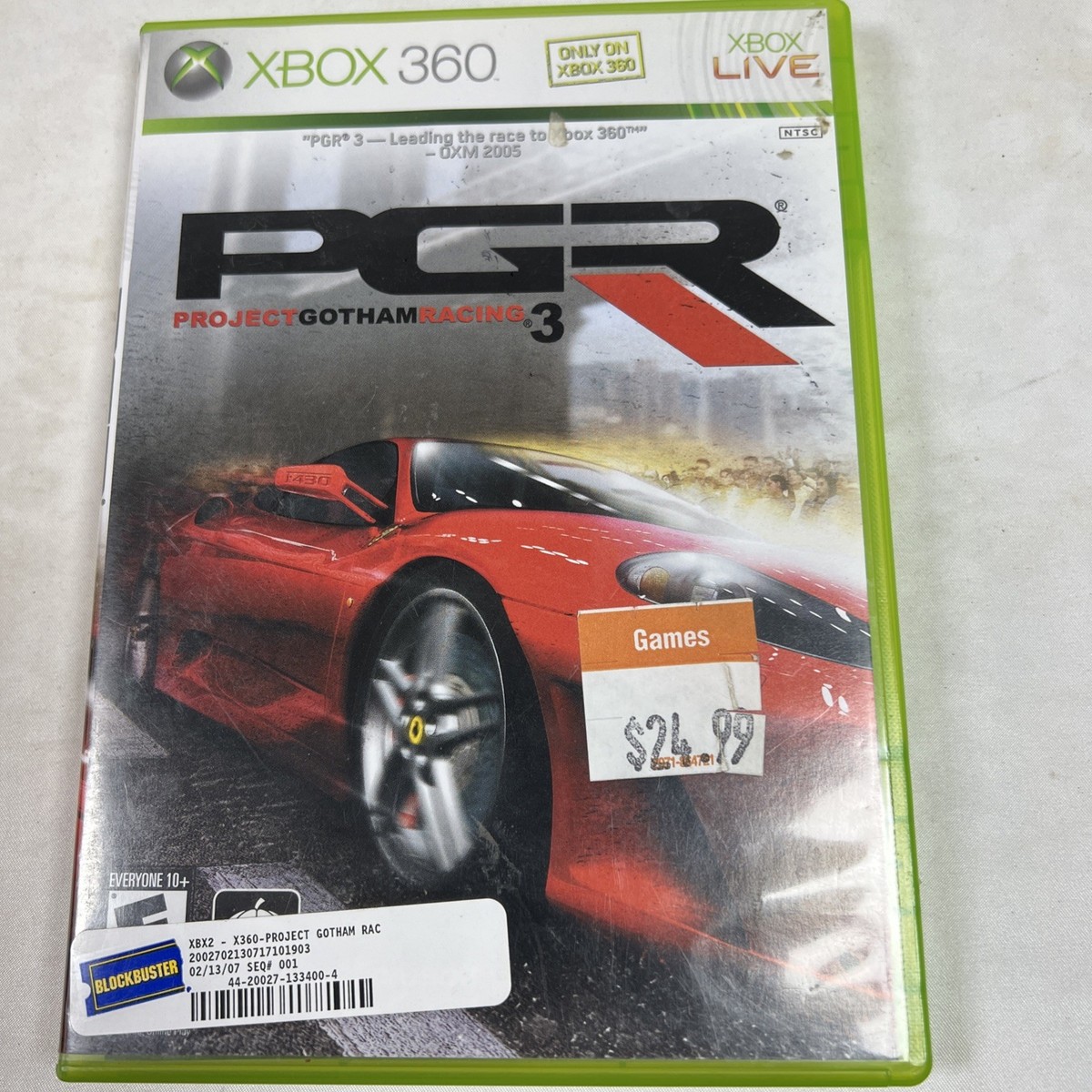 Microsoft Xbox 360 Project Gotham Racing 3 Video Games for