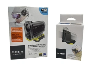 Sony HDR-AS15 Action Cam with Waterproof Case & VCT-GM1 Head Mount Bundle - Picture 1 of 11