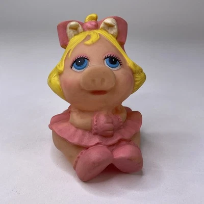 Vintage 1984 Muppet Babies Miss Piggy Squeak Toy Tommee Tippee Rubber Henson - Image 1 of 4