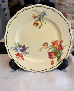 Steubenville YELLOW wall plates,DECOR PLATES,set of 2, Poppies flowers ANTIQUES - Picture 1 of 9