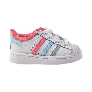 Adidas Superstar EL I Toddlers' Shoes Cloud White-Hazy Rose-Hazy Sky FZ0654 - Picture 1 of 6