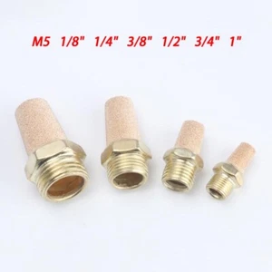 Brass Threaded Pneumatic Muffler Cone Filter Silencer Sintered Fitting 1/8" - 1" - Picture 1 of 13