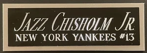 JAZZ CHISHOLM JR YANKEES NAMEPLATE AUTOGRAPHED Signed Baseball Display CUBE CASE - Picture 1 of 5
