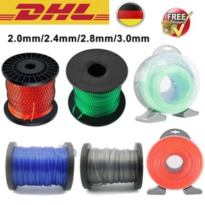 100M Mähfaden Ersatzfaden Trimmerfaden für Rasentrimmer 1,6mm 2,4mm 2,8mm 3mm - Bild 1 von 77