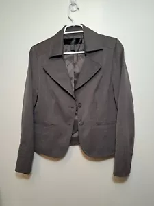 Apostrophe Gray Two Button Blazer Jacket Women size 10. - Picture 1 of 10