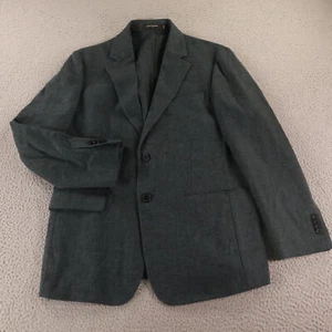 Banana Republic Jacket S Blue Herringbone Linen Cotton Blazer Unlined 38S - Picture 1 of 16