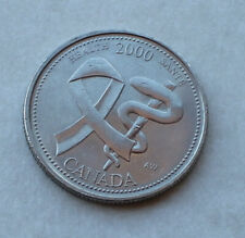 Canada 2000 Canadian Quarter 25 Cent Coin Elizabeth II Health